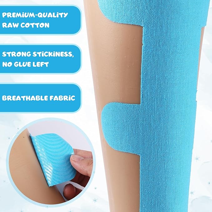 10pcs Precut Tape for Achilles Tendon, Breathable Latex-Free Athletic Tape, Elastic Sports Tape Strips, Patch Provides Stability for Achilles and Muscle Support