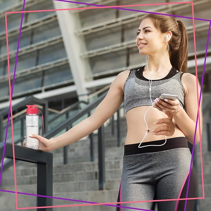 Domensi 50 Pieces Plastic Water Bottle Bulk 17 oz Sports Adults Reusable Large Water Bottles with Leak Proof Flip Top for Adults Fitness(Multicolor)