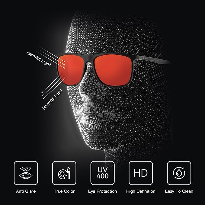 ZENOTTIC Square Polarized Sunglasses for Men Ultralight Carbon Fiber Sun Glasses Driving Fishing Golf Sports UV400 Protection