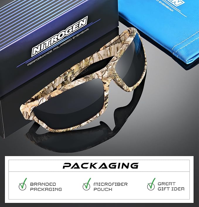 Nitrogen Polarized Wrap Around Sport Sunglasses for Men Women UV400 Driving Fishing Running Sun Glasses