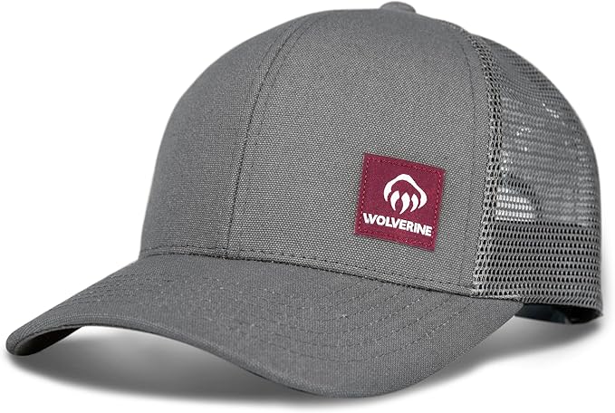 Wolverine Trucker Hat | Mesh Back | Snapback | Adjustable | Rugged | Durable | Workwear