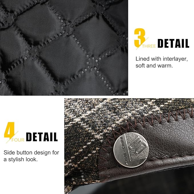 Sumolux Mens Newsboy Hat Flat Cap Gatsby Newsboy Lvy Irish Hats Driving Cabbie Hunting Cap