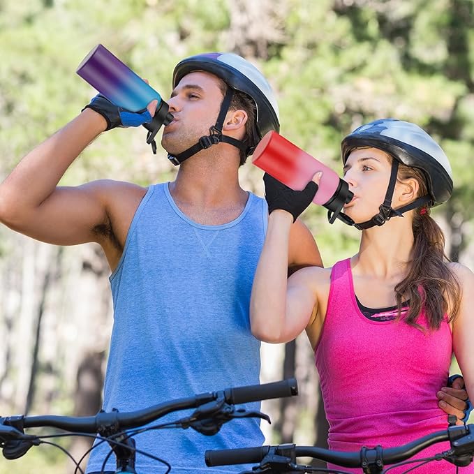 Mimorou 16 Pack Aluminum Water Bottles with Snap Lid Aluminum Reusable Sports Lightweight Leak Proof Water Bottles Bulk for Gym Hiking Cycling Sports Outdoor(20 oz)