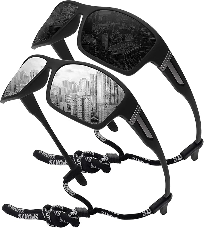 STORYCOAST Polarized Sports Sunglasses for Men Women Unbreakable Frame Cycling Fishing Driving