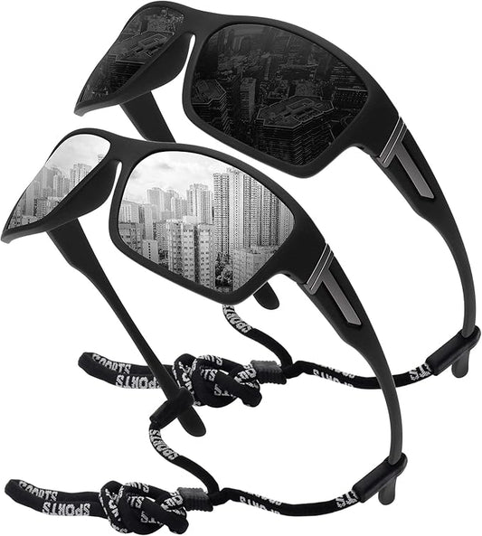 STORYCOAST Polarized Sports Sunglasses for Men Women Unbreakable Frame Cycling Fishing Driving