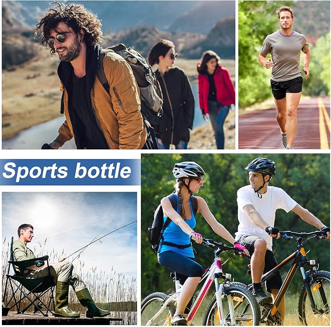 CHENGU Water Bottle Bulk 20 oz Aluminum Reusable Bottles Lightweight Snap Lid Water Cups Easy Carry Leak Proof Travel Tumbler for Gym Sports Camping Hiking Fishing