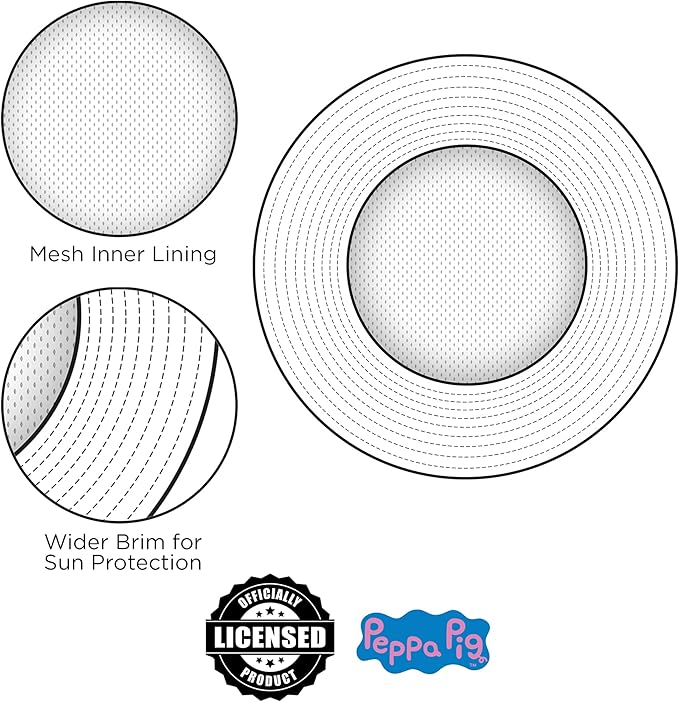 Hasbro Bucket Baseball Cap, Peppa Pig Toddler Sun Hat for Ages 2-4