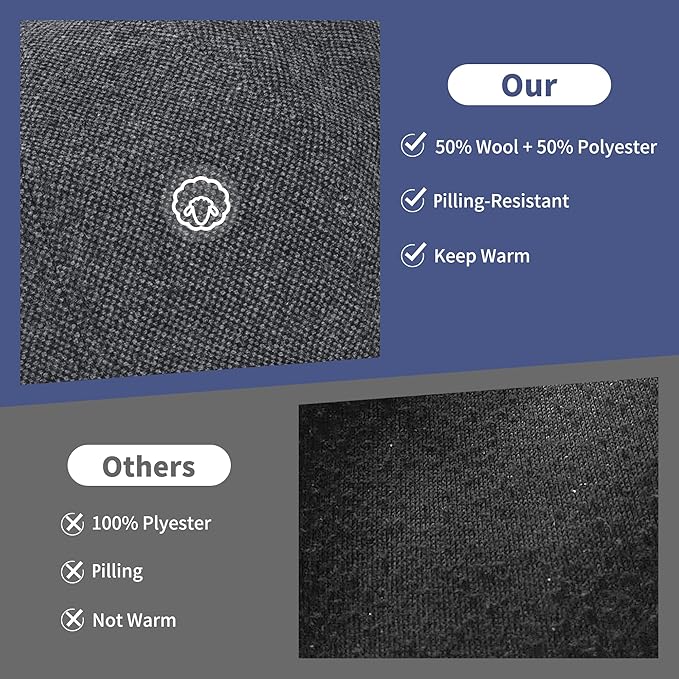 Men's Wool Blend Newsboy Cap Adjustable Gatsby Ivy Newsies Cabbie Hat Classic 8 Panel Tweed Flat Winter Hat