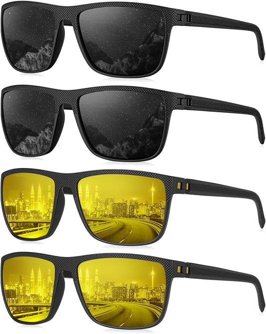 KALIYADI Mens Sun-Glasses Polarized Sunglasses-Men: Classic Sunglasses with Ultraviolet Protection for Driving Fishing Golf