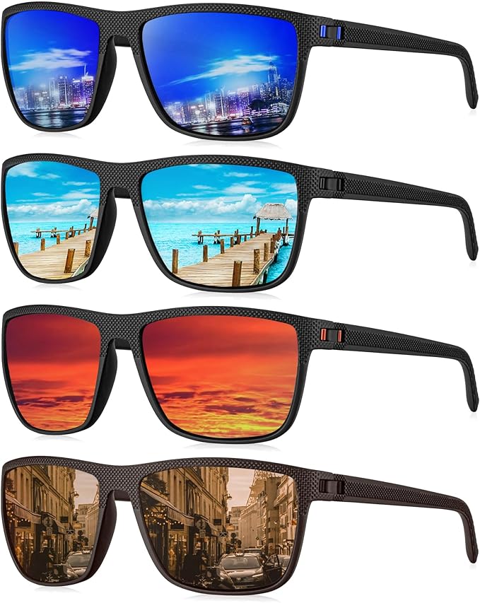 KALIYADI Mens Sun-Glasses Polarized Sunglasses-Men: Classic Sunglasses with Ultraviolet Protection for Driving Fishing Golf