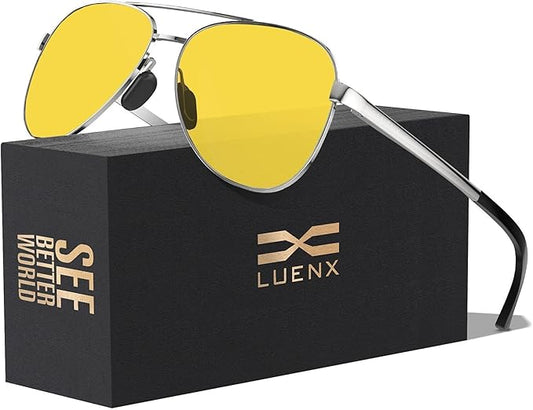 LUENX Aviator Sunglasses for Men Women Polarized - UV400 Protection, Stylish Shades, Driving, Outdoor Activities