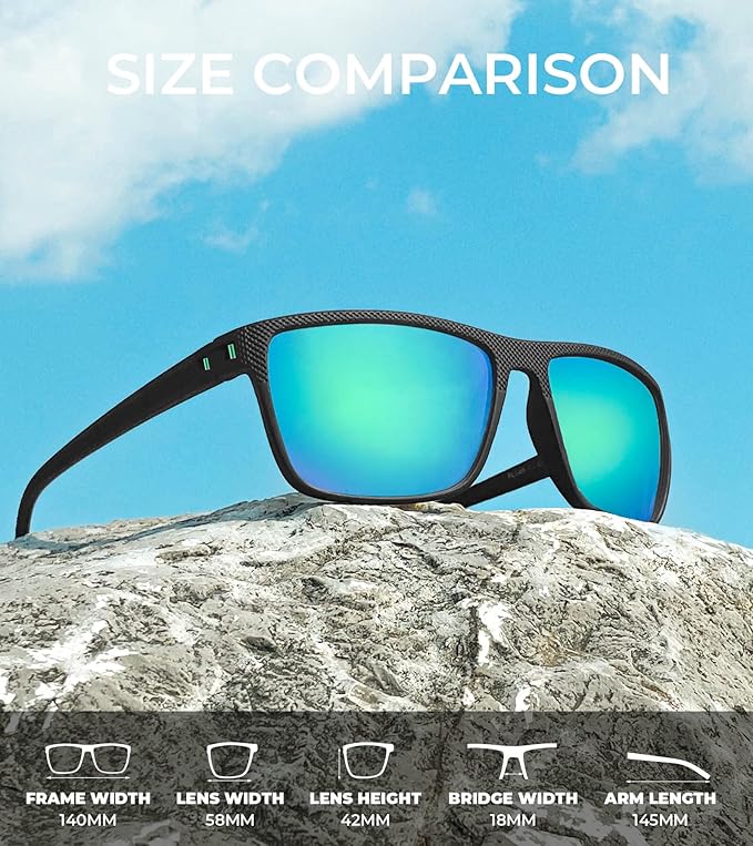 KALIYADI Mens Sun-Glasses Polarized Sunglasses-Men: Classic Sunglasses with Ultraviolet Protection for Driving Fishing Golf