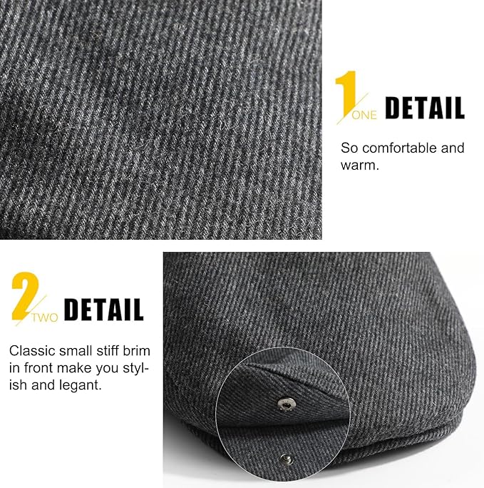 Sumolux Mens Newsboy Hat Flat Cap Gatsby Newsboy Lvy Irish Hats Driving Cabbie Hunting Cap