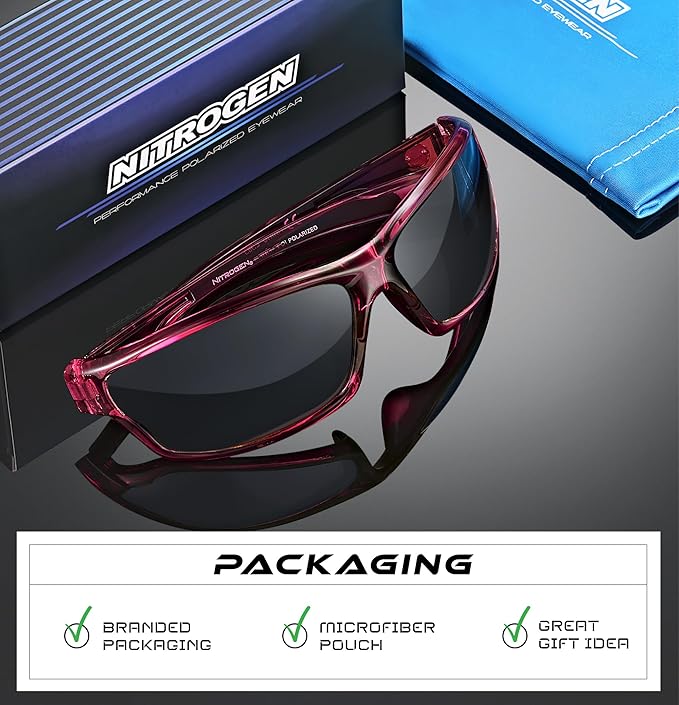 Nitrogen Polarized Wrap Around Sport Sunglasses for Men Women UV400 Driving Fishing Running Sun Glasses
