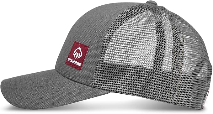 Wolverine Trucker Hat | Mesh Back | Snapback | Adjustable | Rugged | Durable | Workwear