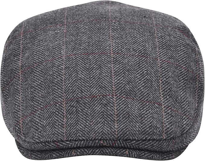 STARANCE Men's Flat Cap Wool Tweed Driving Irish Newsboy Hat