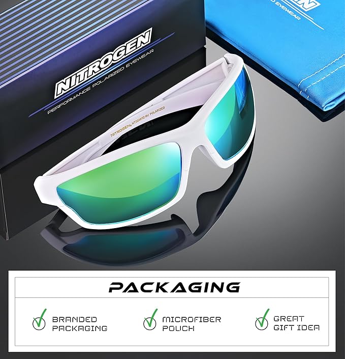 Nitrogen Polarized Wrap Around Sport Sunglasses for Men Women UV400 Driving Fishing Running Sun Glasses