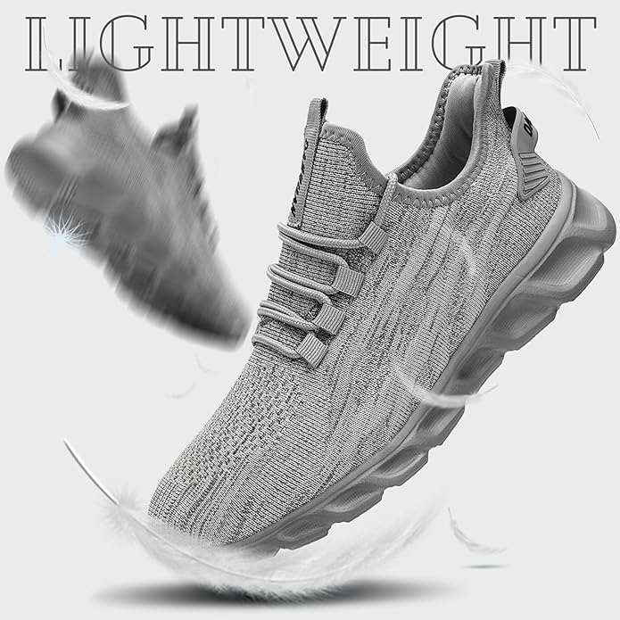 ZGPWZWL Mens Running Shoes Sneakers for Men Tennis Gym Athletic Lightweight Walking Comfortable Workout Sports Shoes