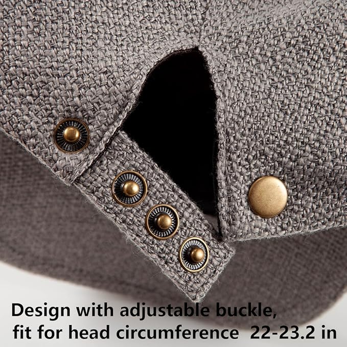LADYBRO 2Pack Unisex Flat Cap Newsboy Hats for Men Women, Summer Casual Adjustable