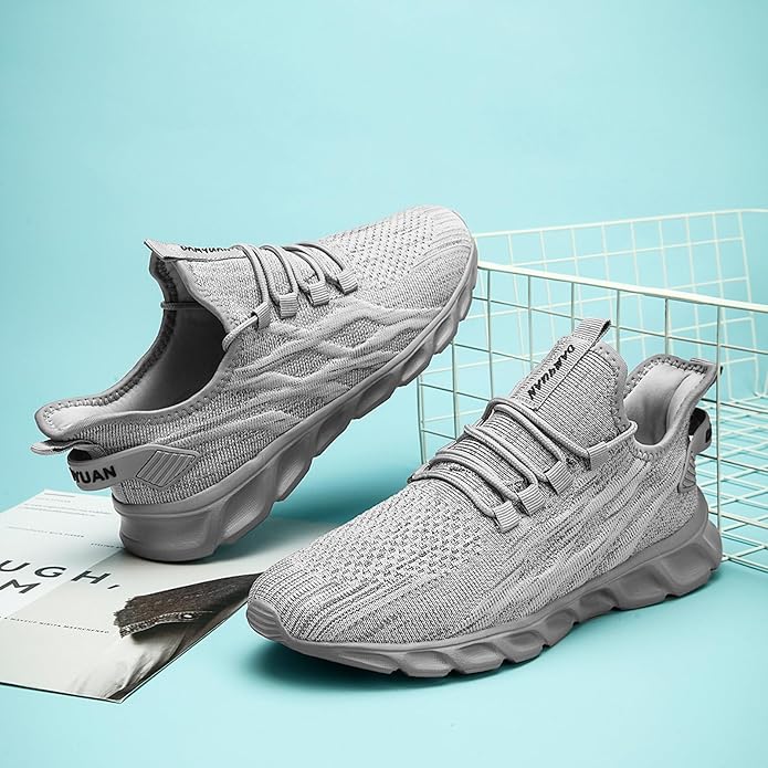 ZGPWZWL Mens Running Shoes Sneakers for Men Tennis Gym Athletic Lightweight Walking Comfortable Workout Sports Shoes