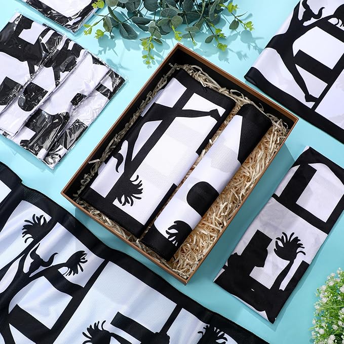 12 Pcs 12/24 Pcs Cheerleader Cooling Towel Cheer Gifts Bulk for Team Cheer Sports Gifts with Bags 40" x 12" Breathable Chilly Microfiber Cooling Towel for Yoga Sport Gym Party Favor (Black)