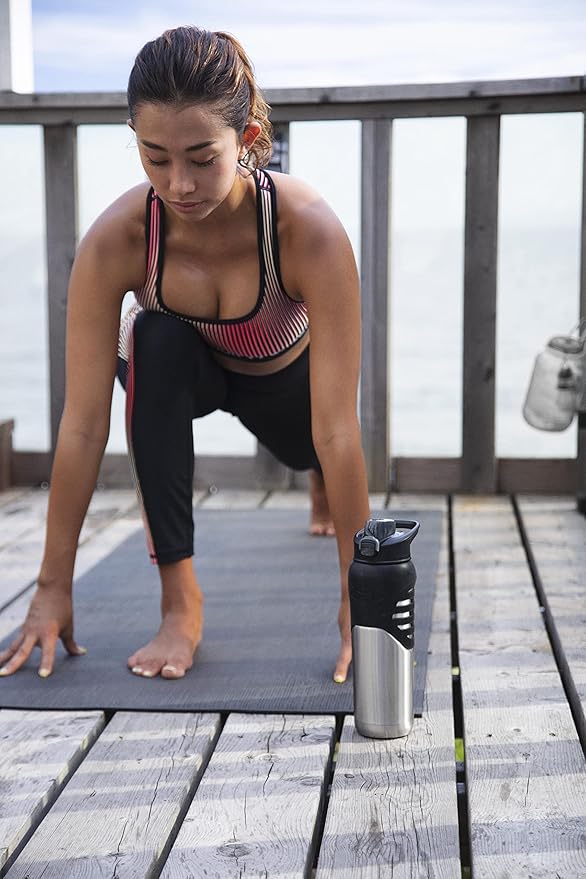 Under Armour 24Oz Stainless Steel Water Bottle, Insulated, Carabiner Easy Carry Hook, Leak Proof, Kids & Adults, All Sports, Gym