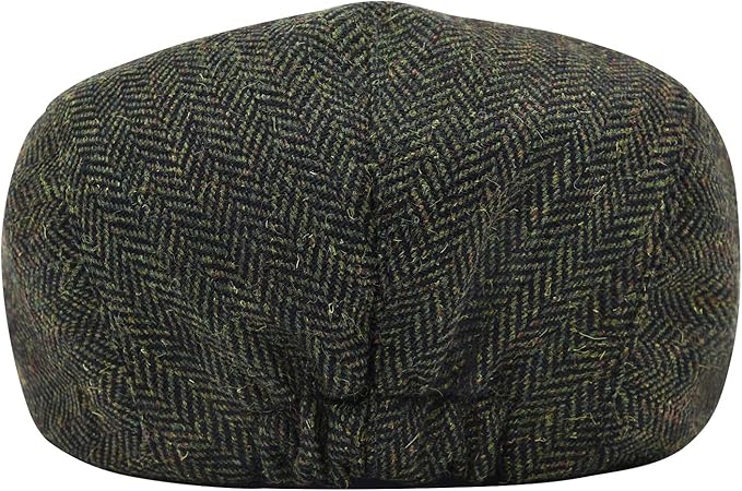 STARANCE Men's Flat Cap Wool Tweed Driving Irish Newsboy Hat