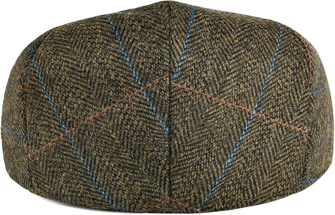 VOBOOM Men's Herringbone Flat Ivy Newsboy Hat Wool Blend Gatsby Cabbie Cap