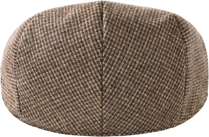 Men's Wool Tweed Newsboy Ivy Cap Gatsby Golf Flat Hat