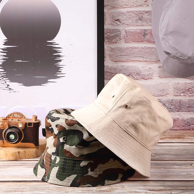 4 Pieces Bucket Hat Sun Packable Travel Beach Fishing Hat for Men Women