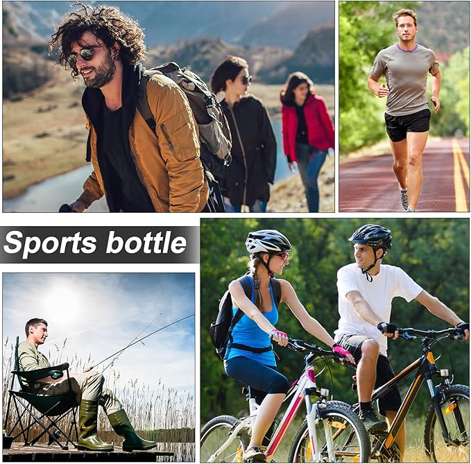 CHENGU Water Bottle Bulk 20 oz Aluminum Reusable Bottles Lightweight Snap Lid Water Cups Easy Carry Leak Proof Travel Tumbler for Gym Sports Camping Hiking Fishing