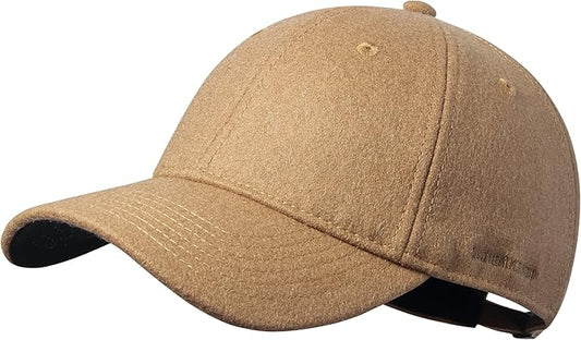 GADIEMKENSD Unstructured Wool Baseball Caps Winter Warm Hat Adjustable