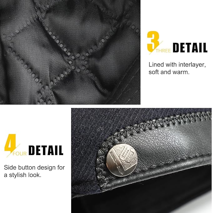 Sumolux Mens Newsboy Hat Flat Cap Gatsby Newsboy Lvy Irish Hats Driving Cabbie Hunting Cap