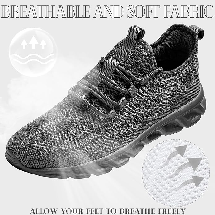 ZGPWZWL Mens Running Shoes Sneakers for Men Tennis Gym Athletic Lightweight Walking Comfortable Workout Sports Shoes