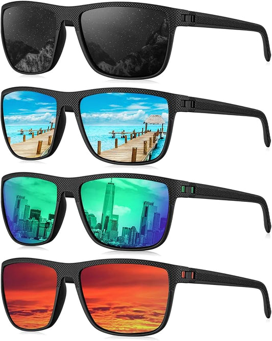 KALIYADI Mens Sun-Glasses Polarized Sunglasses-Men: Classic Sunglasses with Ultraviolet Protection for Driving Fishing Golf