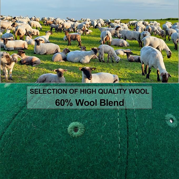 GADIEMKENSD Unstructured Wool Baseball Caps Winter Warm Hat Adjustable