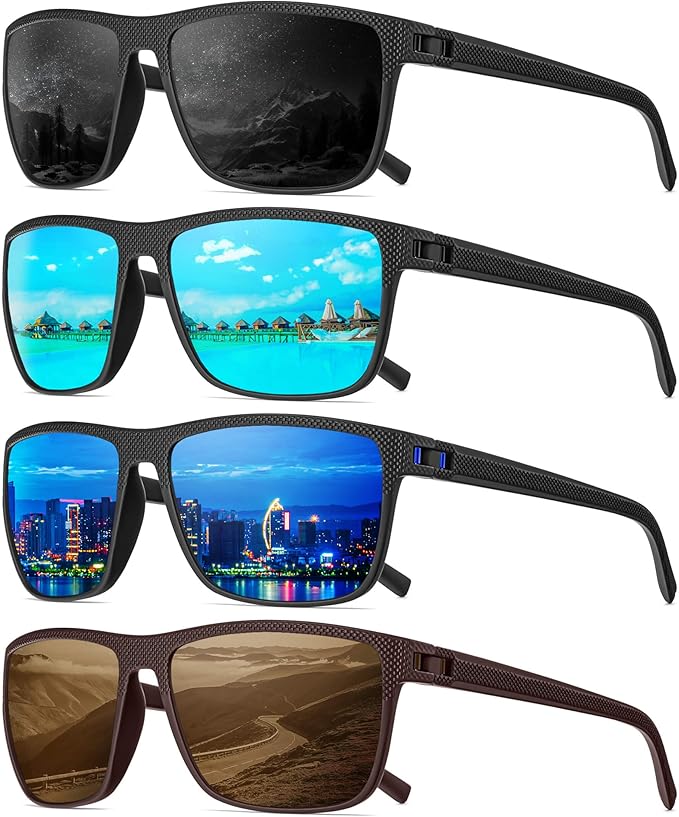 Polarized Sunglasses Men, Mens Sunglasses Polarized UV protection Lightweight Sun Glasses for Driving Fishing Golf