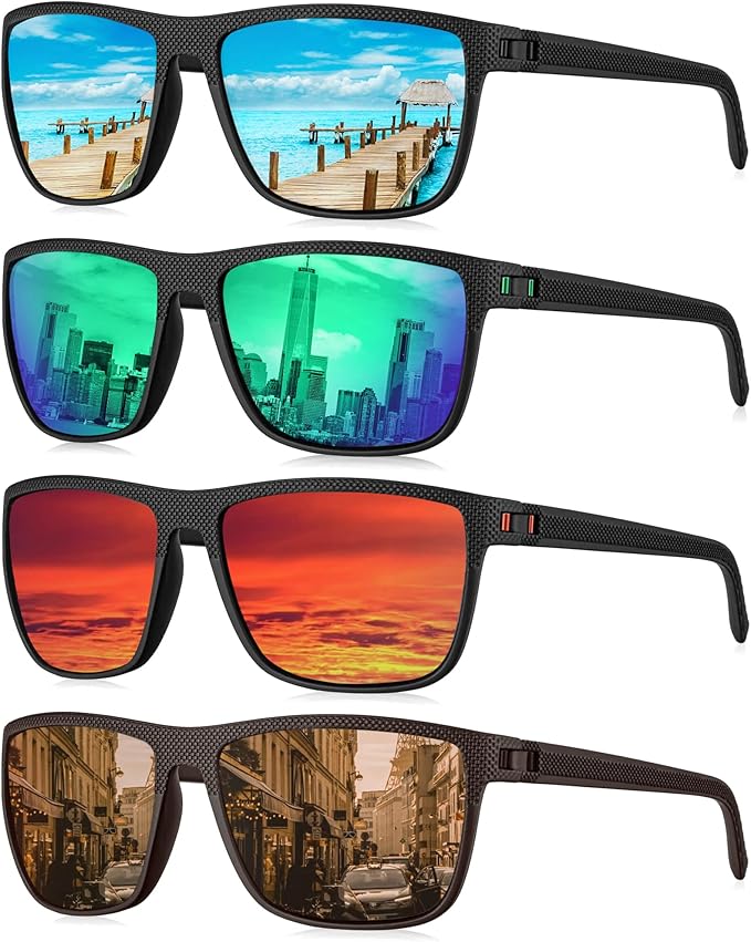 KALIYADI Mens Sun-Glasses Polarized Sunglasses-Men: Classic Sunglasses with Ultraviolet Protection for Driving Fishing Golf