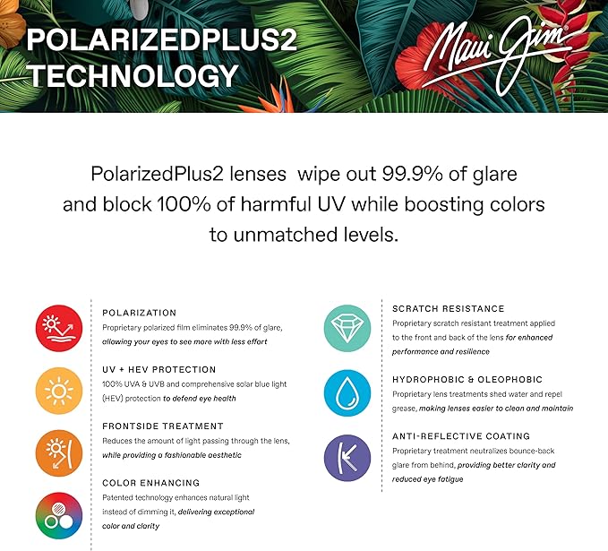 Maui Jim Polarized Men's Honokalani Rectangular Sunglasses