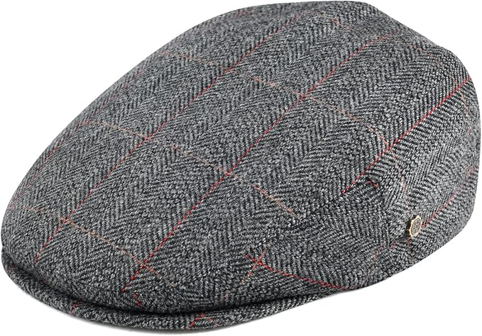 VOBOOM Men's Herringbone Flat Ivy Newsboy Hat Wool Blend Gatsby Cabbie Cap