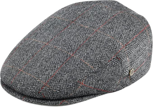 VOBOOM Men's Herringbone Flat Ivy Newsboy Hat Wool Blend Gatsby Cabbie Cap