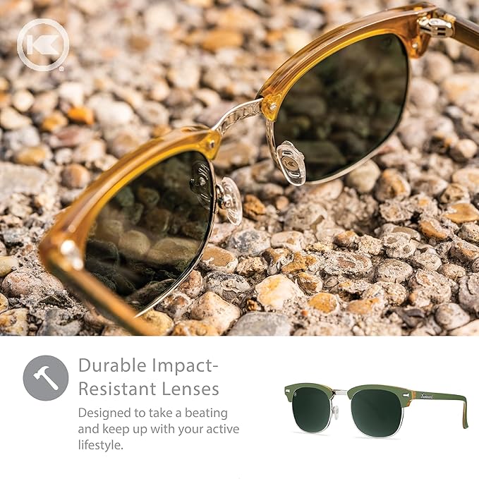 Knockaround Brooklines Polarized Sunglasses for Men & Women - Retro Sunglasses - UV400 Protection