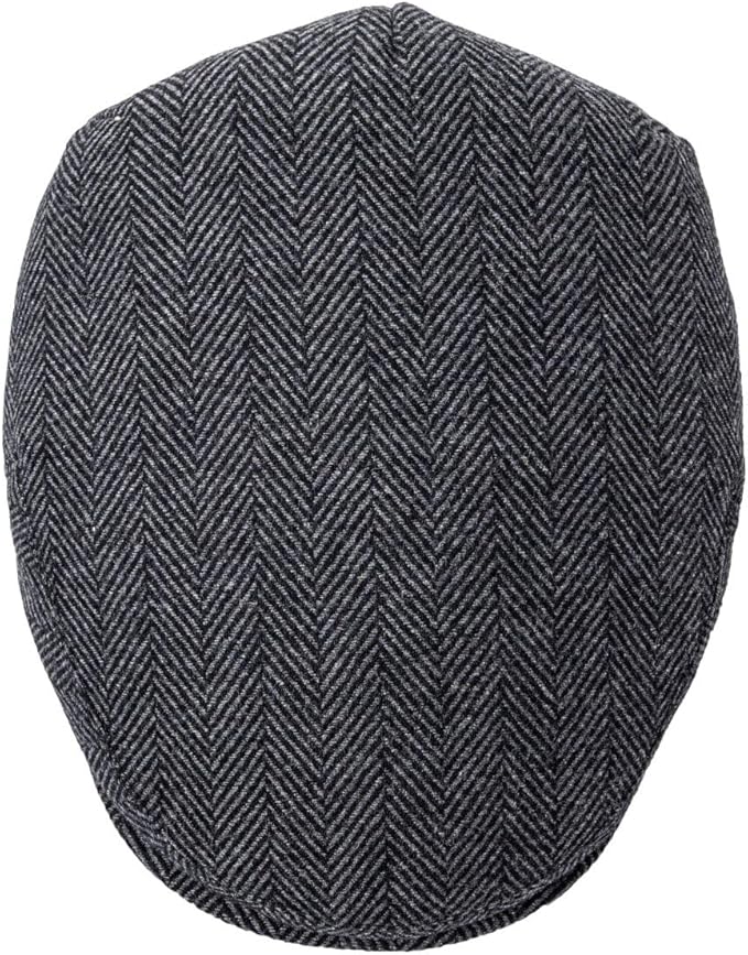 Men's Wool Tweed Newsboy Ivy Cap Gatsby Golf Flat Hat