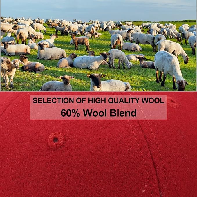 GADIEMKENSD Unstructured Wool Baseball Caps Winter Warm Hat Adjustable