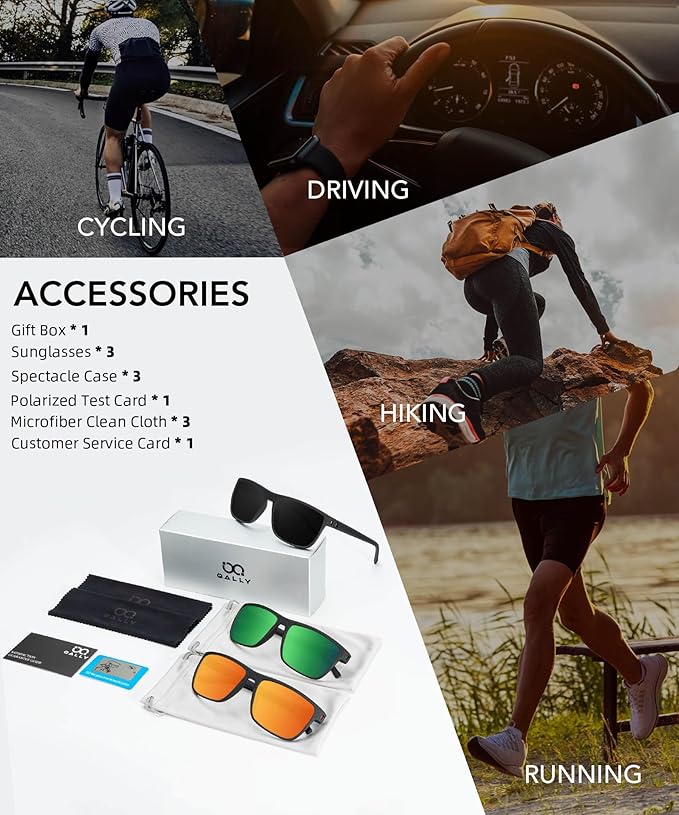 Polarized Sunglasses Men, Mens Sunglasses Polarized UV protection Lightweight Sun Glasses for Driving Fishing Golf