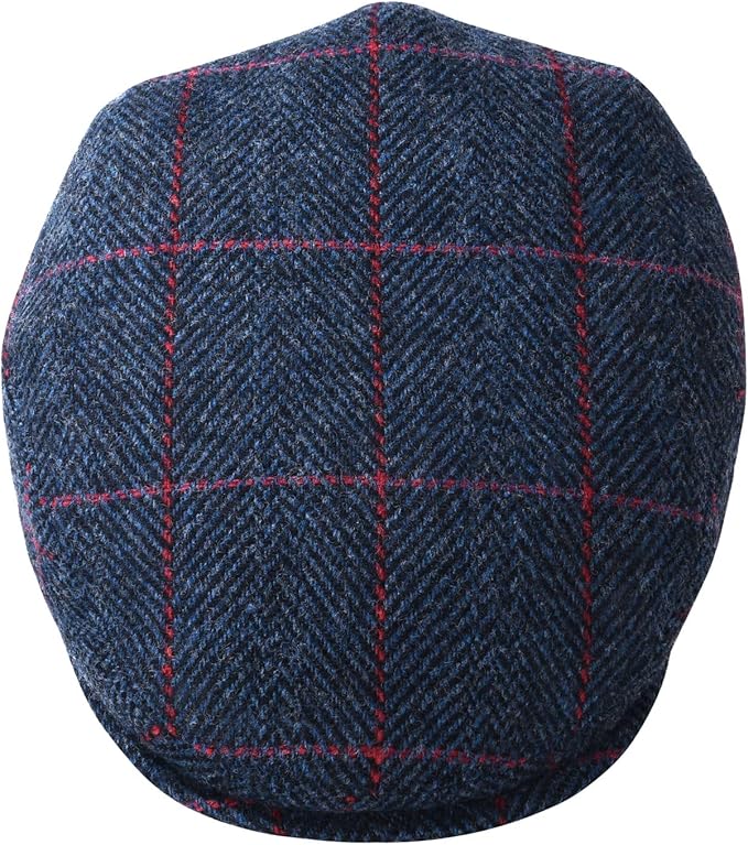 Men's Wool Tweed Newsboy Ivy Cap Gatsby Golf Flat Hat