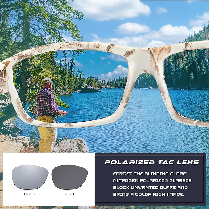 Nitrogen Polarized Wrap Around Sport Sunglasses for Men Women UV400 Driving Fishing Running Sun Glasses