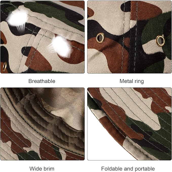 4 Pieces Bucket Hat Sun Packable Travel Beach Fishing Hat for Men Women