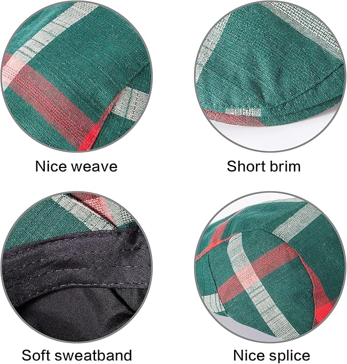 LADYBRO 2Pack Unisex Flat Cap Newsboy Hats for Men Women, Summer Casual Adjustable