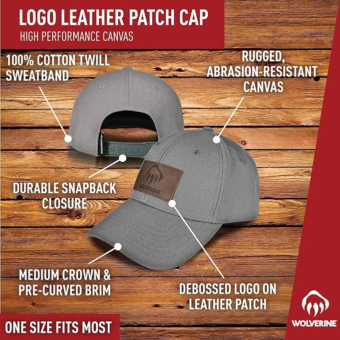 Wolverine Work Hat | Adjustable | Rugged | Durable | Comfort | Workwear | Cotton Canvas